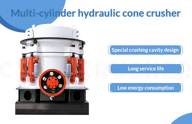 The multi-cylinder hydraulic cone crusher has many advantages