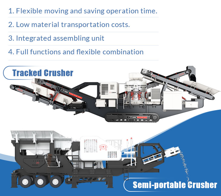Common advantages of semi-portable crusher and tracked crusher