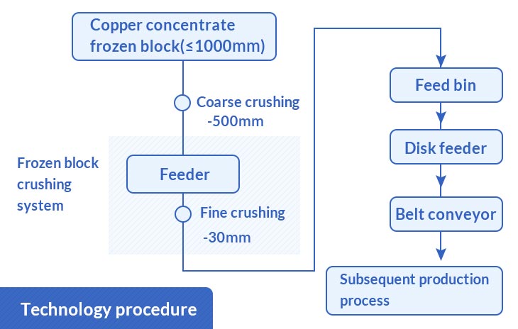 Copper concentrate processing procedure