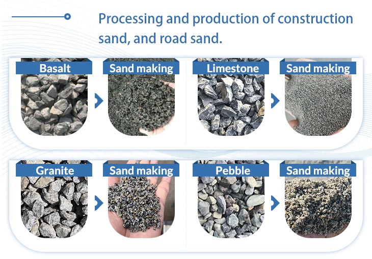 Some materials that can be applied in basalt sand making machine