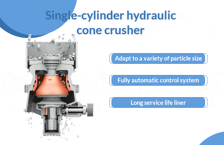 The working principle of single-cylinder cone crusher
