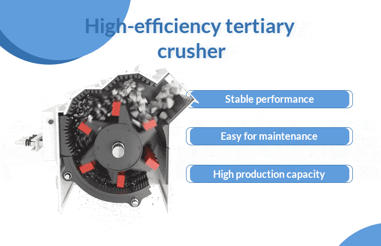 The working principle of tertiary crusher machine