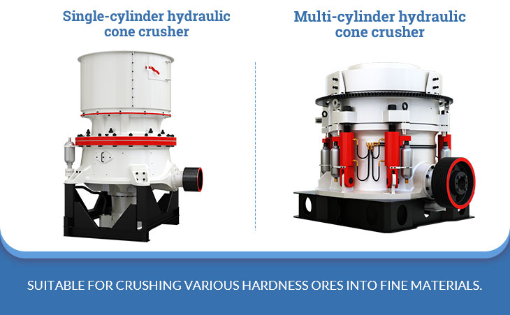 Two types of cone crushers