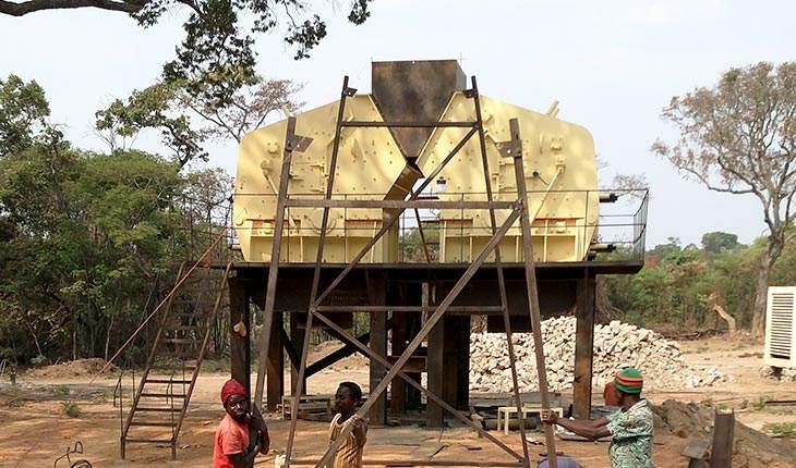Our customer's production spot of impact rock crusher