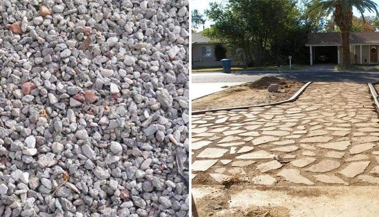 crushed concrete used for driveway