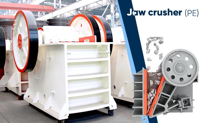PE jaw crusher and its discharging port