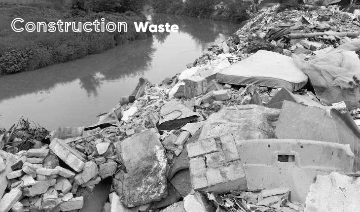 how dose the construction waste pollute the environment