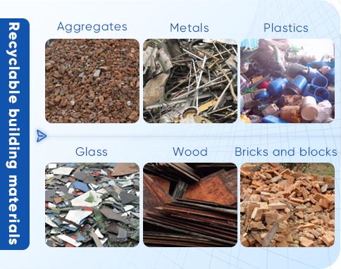 materials of construction waste that can be recycled