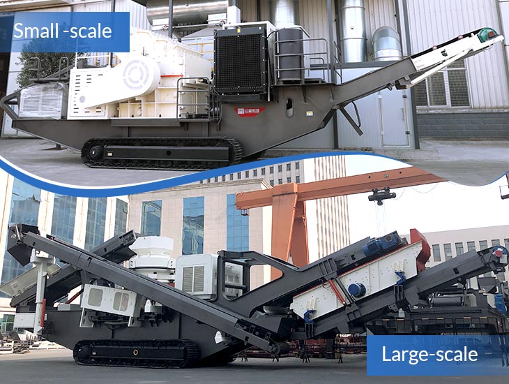 small tracked crusher and large tracked crusher