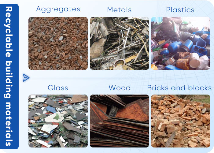 what materials can be recycled in the construction waste site