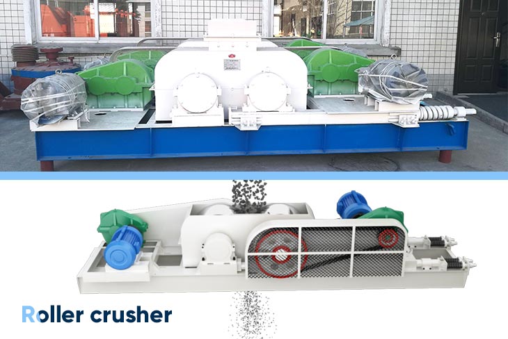 roller crusher and its discharging port