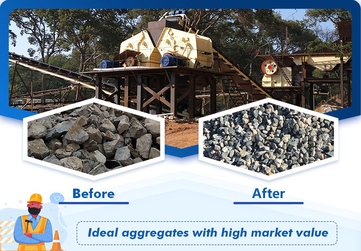 aggregate crushed by impact crusher