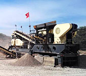 operational semi-portable crusher