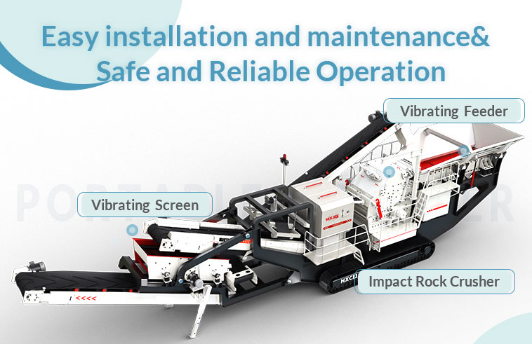 Structure chart of tracked mobile jaw crusher